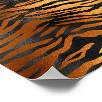 Glamourous Black Brown Tiger Stripes Animal Print