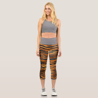 Glamourous Black Brown Tiger Stripes Animal Print