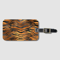 Glamourous Black Brown Tiger Stripes Animal Print