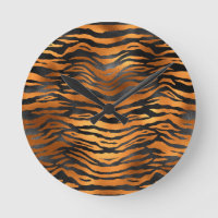 Glamourous Black Brown Tiger Stripes Animal Print