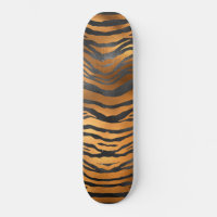 Glamourous Black Brown Tiger Stripes Animal Print