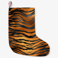 Glamourous Black Brown Tiger Stripes Animal Print
