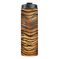 Glamourous Black Brown Tiger Stripes Animal Print