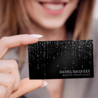 Glamourous Black Glitter Drips