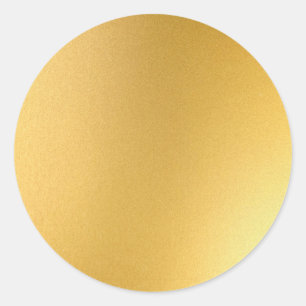 Glamourous Blank Template Elegant Faux Gold Chic Classic Round Sticker