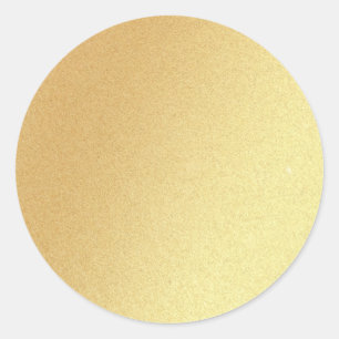 Glamourous Blank Template Elegant Faux Gold Glitte Classic Round Sticker