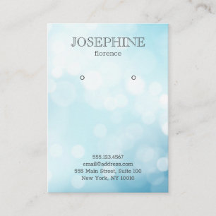 Glamourous Blue Bokeh Jewellery Earring Display Business Card