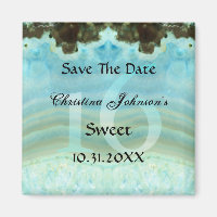 Glamourous Blue Crystal Sweet 16 Save The Date