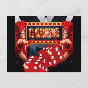 Glamourous Casino Nights Postcard
