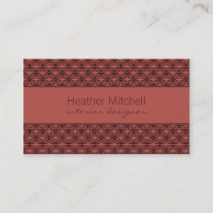Glamourous Chic Business Card, Maroon Card
