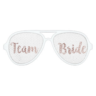 Glamourous Chic Rose Gold Team Bride Sunglasses