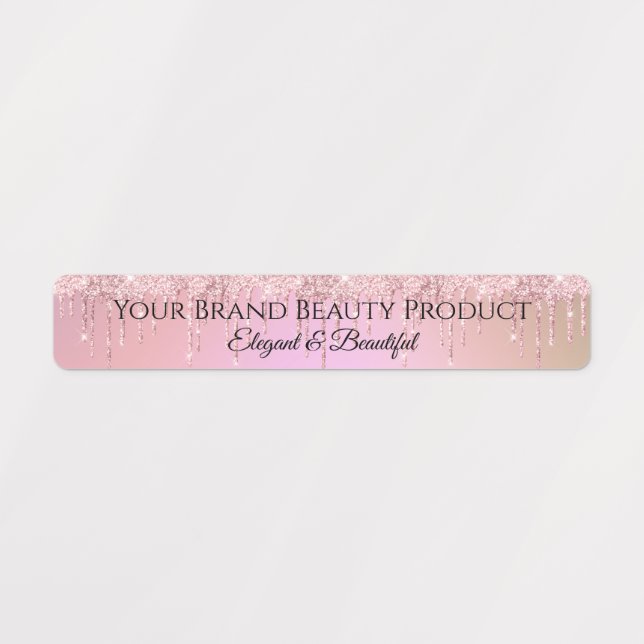 Glamourous Cute Pink Glitter Drips Beauty Product (Design 1)