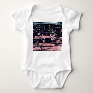 Glamourous Dark Grey Pink Spotlight Baby Bodysuit