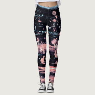 Glamourous Dark Grey Pink Spotlight Leggings