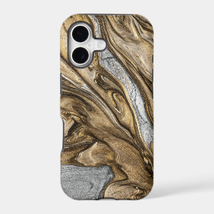 Glamourous Earthy Marble Swirl Pattern