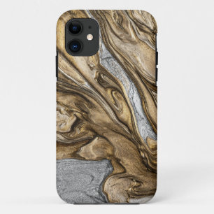 Glamourous Earthy Marble Swirl Pattern iPhone 11 Case