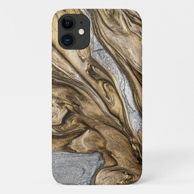 Glamourous Earthy Marble Swirl Pattern Case-Mate iPhone Case (Back)