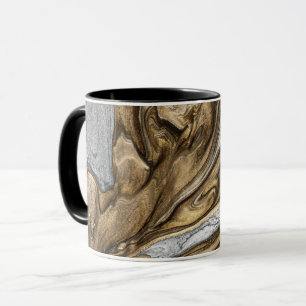 Glamourous Earthy Marble Swirl Pattern Mug