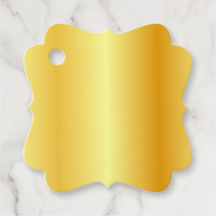 Glamourous Elegant Faux Gold Add Your Text Blank Favour Tags