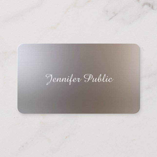 Glamourous Elegant Handwritten Script Modern Business Card (Front)