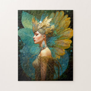 Glamourous Fairy Woman Fantasy Art Jigsaw Puzzle
