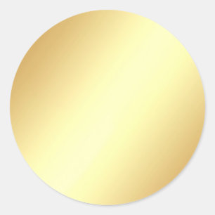 Glamourous Faux Gold Blank Elegant Template Classic Round Sticker
