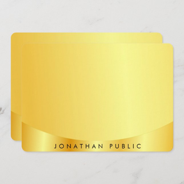 Glamourous Faux Gold Metallic Look Template (Front/Back)