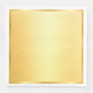 Glamourous Faux Gold Modern Blank Template Napkin