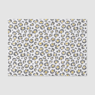 Glamourous Faux Sparkly Gold & Silver Leopard Tissue Paper