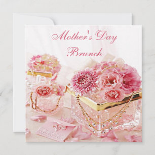 Glamourous Flowers & Boxes Mother's Day Brunch Invitation