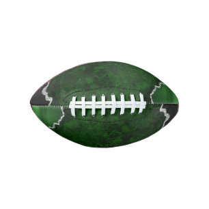 Glamourous Forest Green Marble Chic Silver Glitter Football