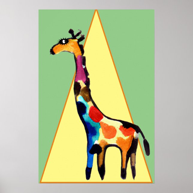 Glamourous Giraffe in Spotlight Poster (Front)