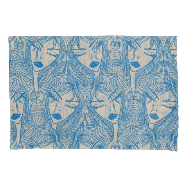 Glamourous girl: stylish seamless pattern. pillowcase (Front)