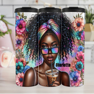 Glamourous Glimmering Coffee Dream Thermal Tumbler