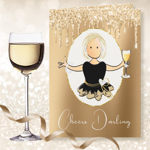 Glamourous Glitter Birthday Card for Her