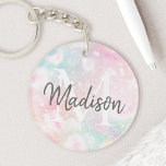 Glamourous Glitter Pink Pretty Pattern Key Ring<br><div class="desc">Easily personalise this pretty pink bokeh glitter pattern with your custom name and/or monogram.</div>