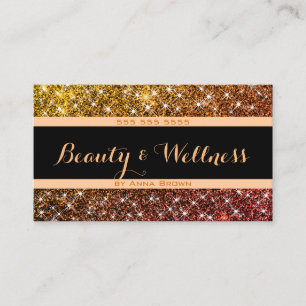 Glamourous Glitter Sparkle Fashion Beauty Wellness Business Card