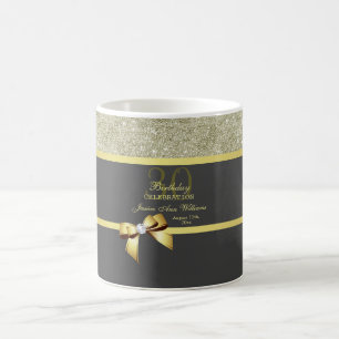Glamourous Gold & Black Birthday   Coffee Mug