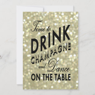 Glamourous Gold Couple's Shower Invitation