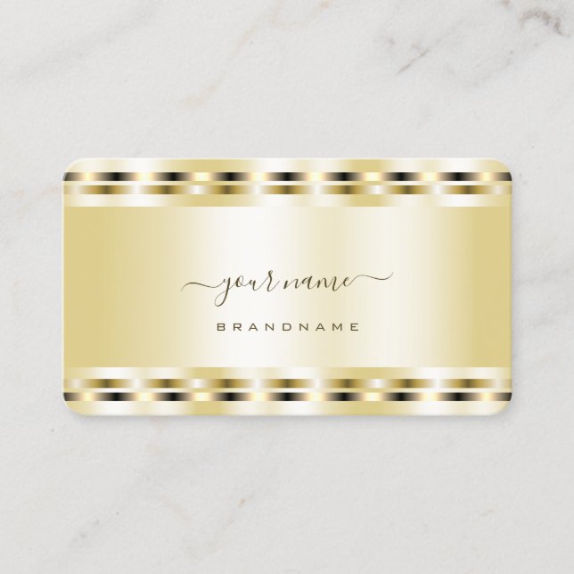 Glamourous Gold Effects Professional and Elegant Business Card (Front)