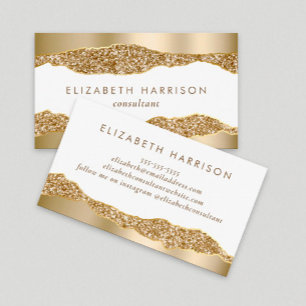 Glamourous Gold Glitter Business Card