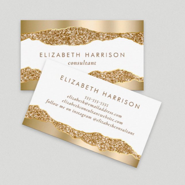 Glamourous Gold Glitter Business Card (Creator Uploaded)
