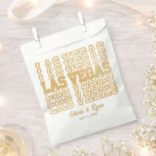 Glamourous Gold Glitter Las Vegas Wedding Favour B Bag