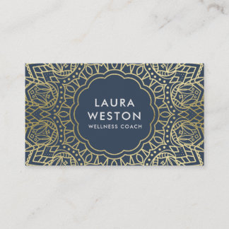 Glamourous Gold Glitter Look Wellness Business Car Card