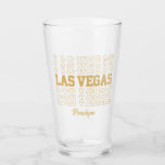 Glamourous Gold Las Vegas Bachelorette Party Gift Glass<br><div class="desc">Get ready for a memorable Las Vegas Bachelorette experience with this customisable Bachelorette glassware. Print in faux glitzy gold glitter with custom names and date.</div>