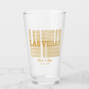 Glamourous Gold Las Vegas Wedding Bridal Party Gif Glass