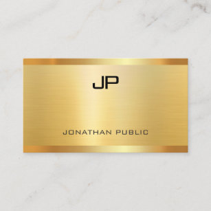 Glamourous Gold Look Elegant Modern Luxury Templat Business Card