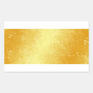Glamourous Gold Look Hearts Blank Template Rectangular Sticker