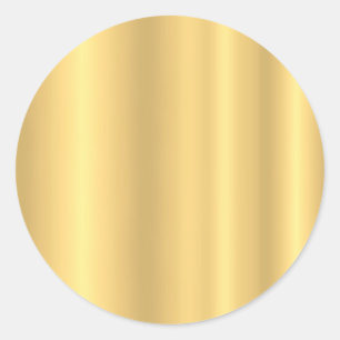 Glamourous Gold Look Modern Elegant Blank Template Classic Round Sticker