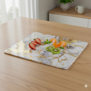 Glamourous Gold Marble Effect Cutting Board